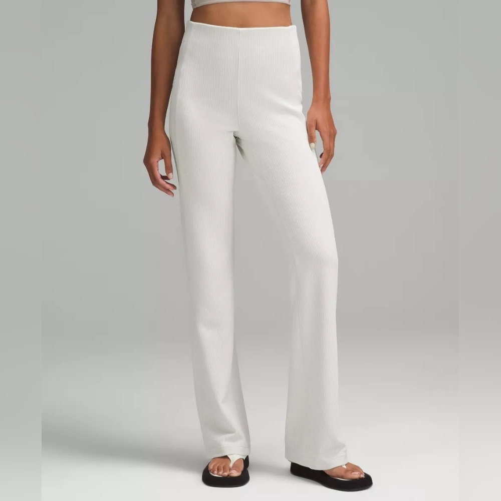 Lululemon Ribbed High Rise Leggings Bone Size 6